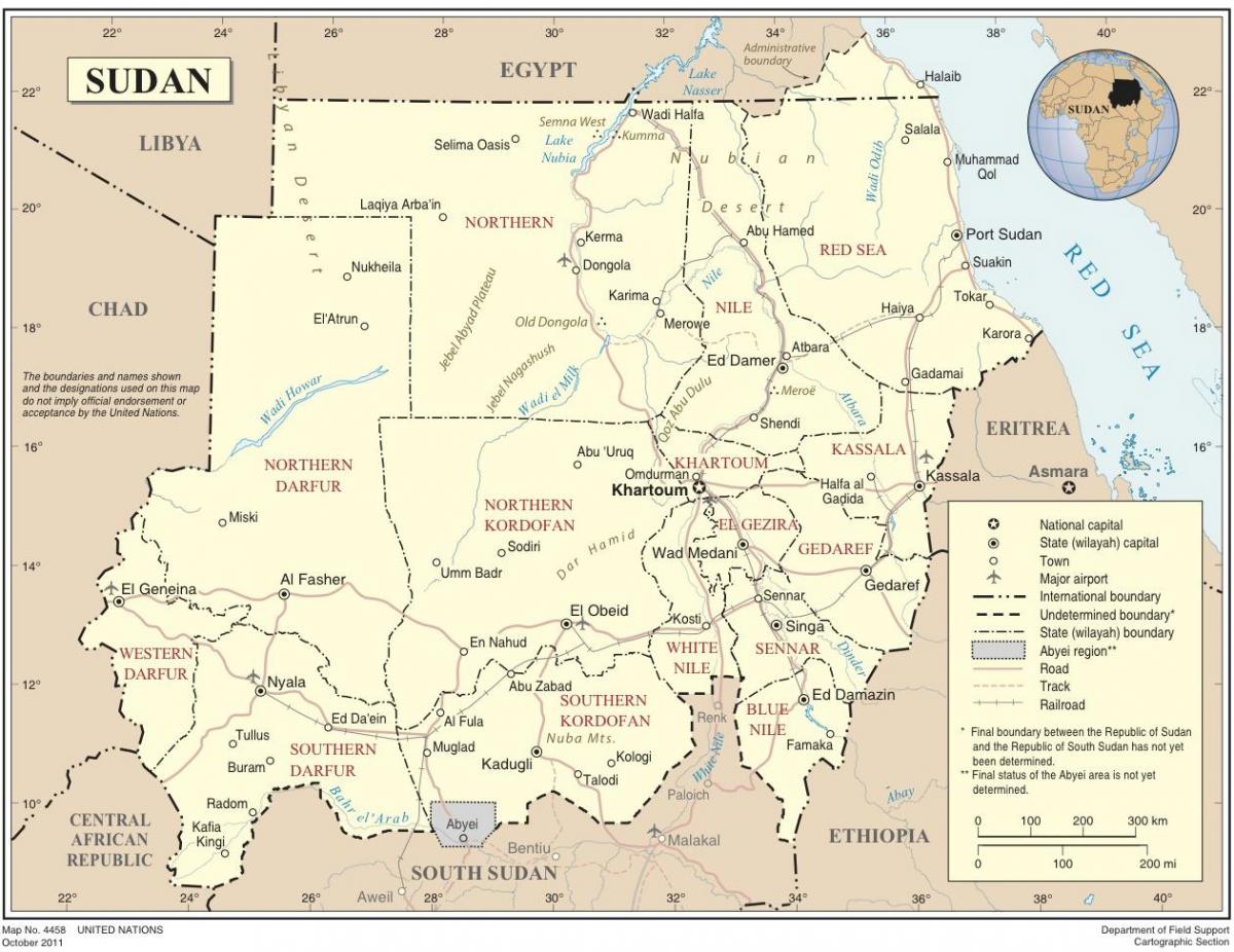 Harta Sudan membre