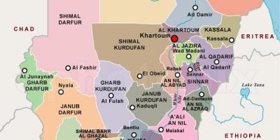 Harta Sudan regiuni
